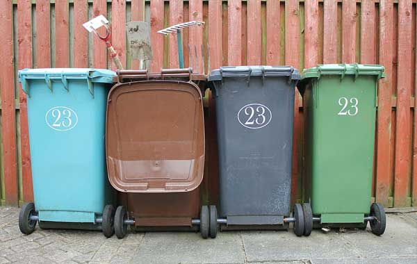 wheelie bins